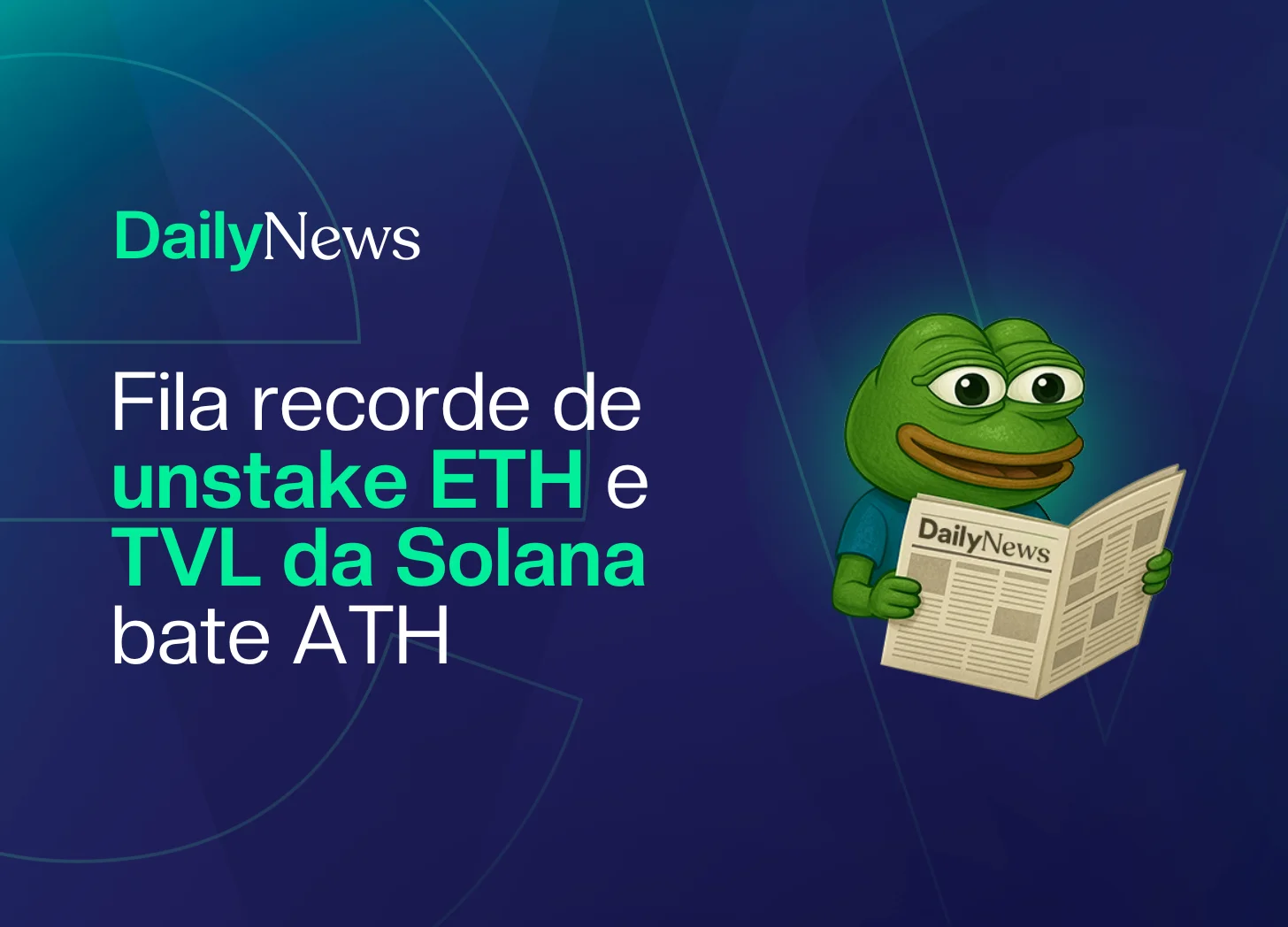 🔲 Fila recorde de unstake ETH e TVL da Solana bate ATH
