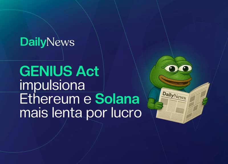 🔲 GENIUS Act impulsiona Ethereum e Solana mais lenta por lucro