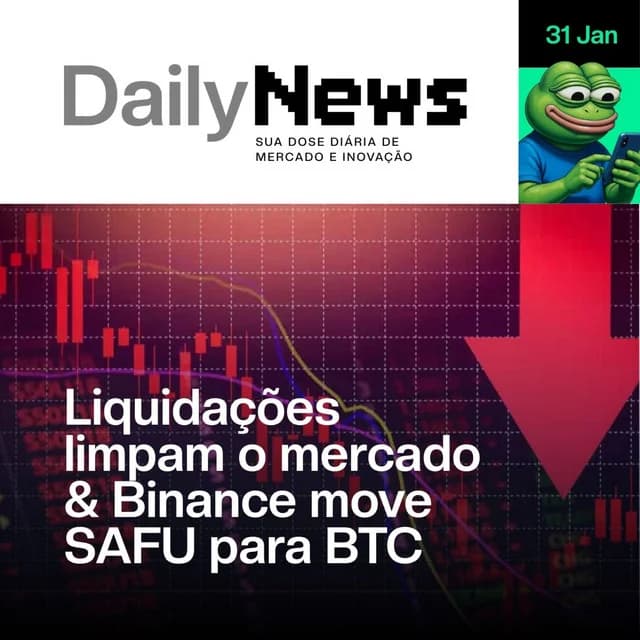 Liquidações limpam o mercado & Binance move SAFU para BTC | DailyNews #176 | 31/01/2026